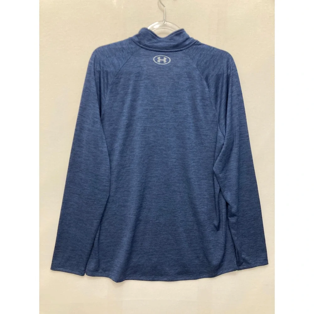 Under Armour Mens 1/4 Zip Pullover Large Navy HeatGear Tech Activewear